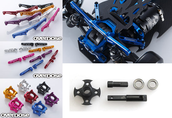 OD2186 OD Concept Aluminium Bulkhead Rear Set for DP Red