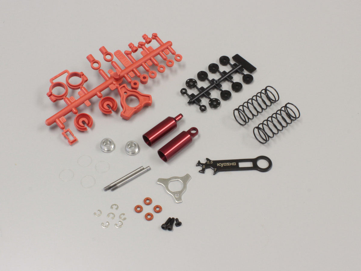 OT235R Front Shock Set Red (Optima)