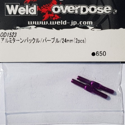 OD1523 Aluminium Turnbuckle 24mm purple 2pcs