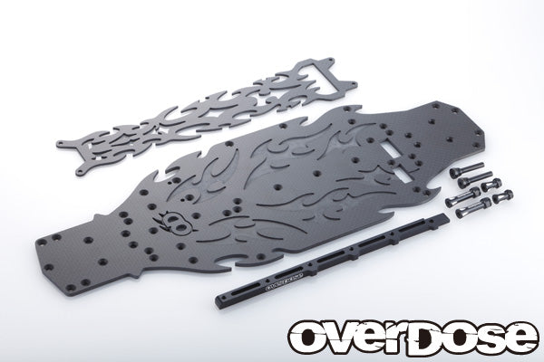 OD1786 Mat Black Carbon Chassis Conversion Kit (for Yokomo DP)