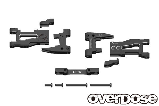 OD1939 Adjustable Aluminium Rear Suspension Arm Black 5deg