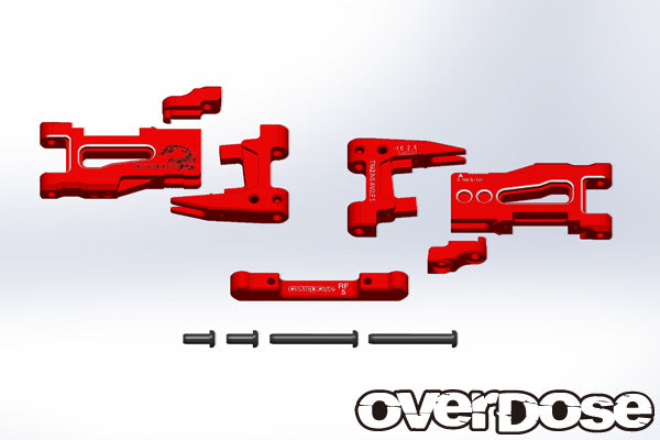OD1995 Adjustable Alumi Rear Suspension Arm 5deg Red