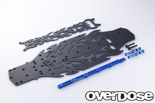 OD2138 Matte Black Carbon Chassis Conversion Kit DP Blue