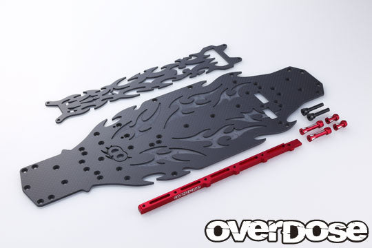 OD2140 Matte Black Carbon Chassis Conversion Kit DP Red