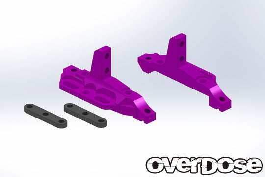 OD2240 Aluminium Front Upper Bulkhead Purple XEX, Vspec, VspecR