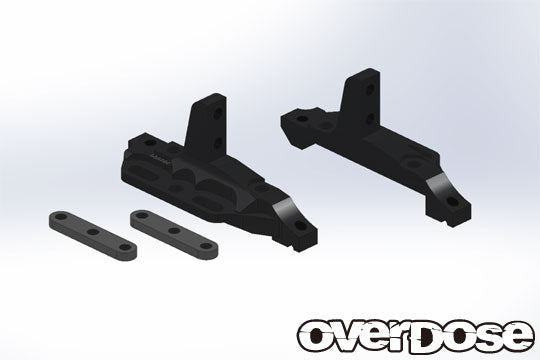 OD2242 Aluminium Front Upper Bulkhead Black XEX, Vspec, VspecR