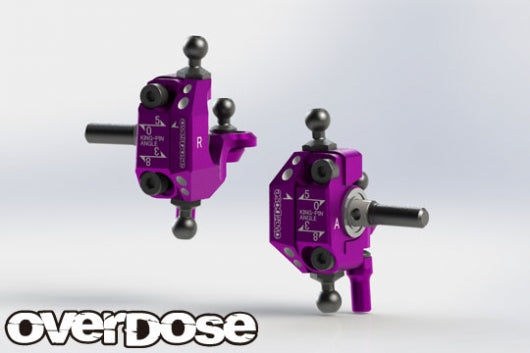 Adjustable Aluminum Knuckle set Type-2 for RWD Purple