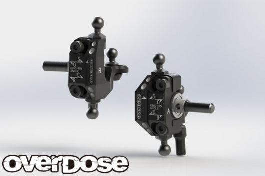 OD2439B Adjustable Aluminum Knuckle set Type-2 for RWD Black