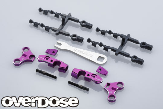 OD2599B Adjustable Aluminium Front Upper Arm Set Purp