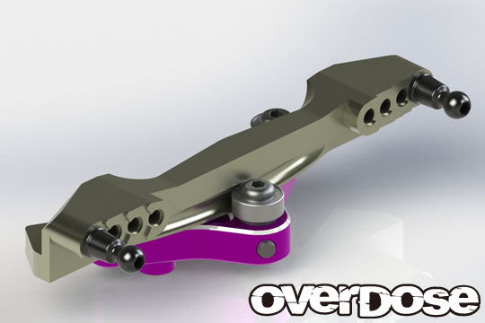 OD2709 Aluminium Curved Slide Rack Steering Set Type 2 Purple