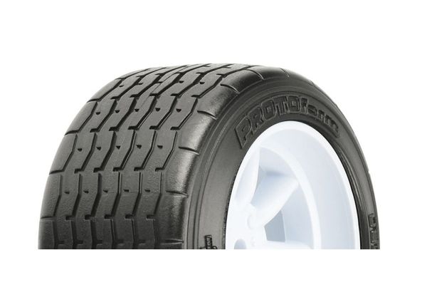 PL-10139-17 VTA Rear Tires Mounted on White Wheels