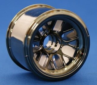 Black Metallic Wheels (Front) for Tamiya F104