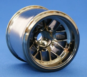 Black Metallic Wheels (Rear) for Tamiya F104
