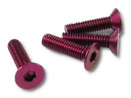 SAR-310PK Duralumin Hex ??Countersunk Screw 3x10mm Pink 4pcs