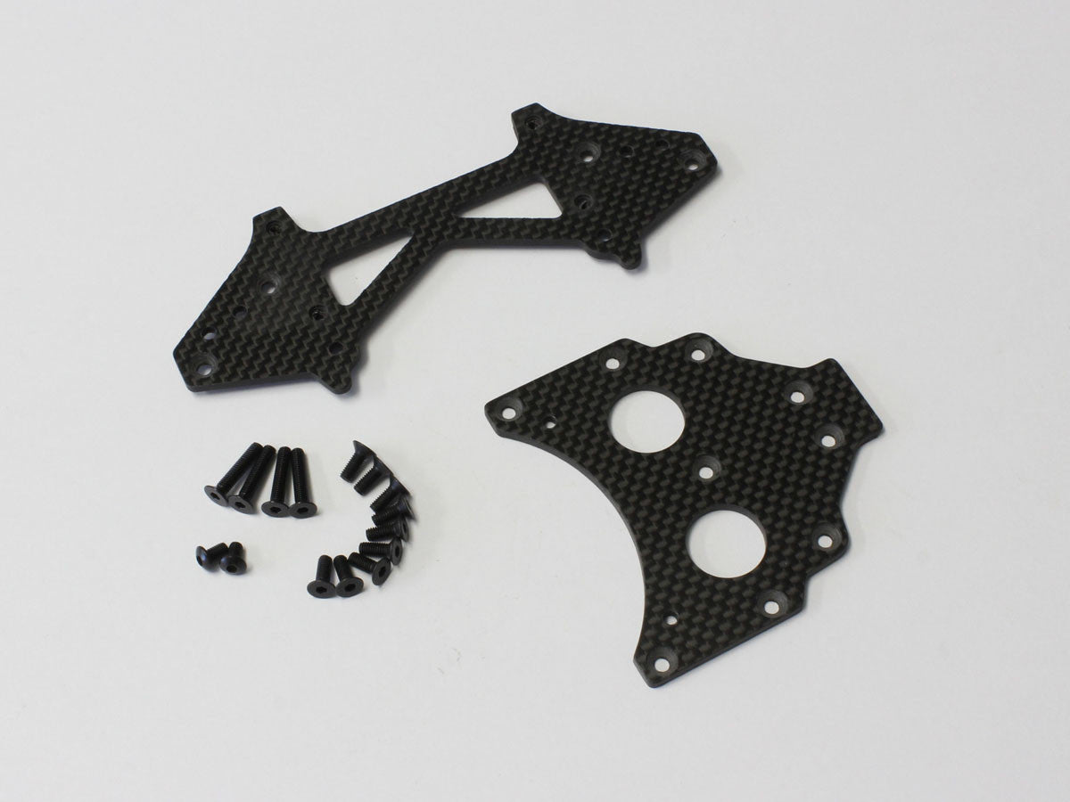 SCW022B Long WB Rear Plate set (273mm/Carbon)