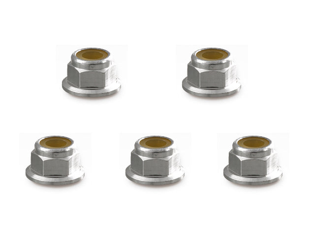 SGX-03FS 3mm Aluminum Flange Nylon Nut Silver
