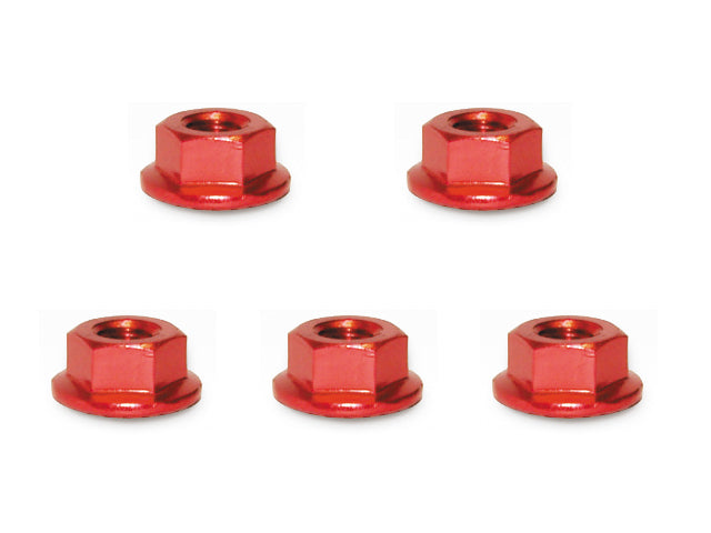 SGX-04SR Aluminum M4 Flanged Cerate Nut 4 pcs. (red)