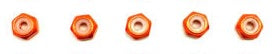 SGE-12UOR Aluminum Thin Nylon Nut 2mm Orange