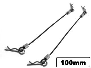 SGF-100BK Body Pins With Wire (100mm Black) 2 pcs