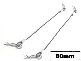 SGF-80S Body Pins With Wire (80mm Silver) 2pcs