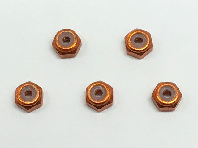SGX-02OR 4pcs Aluminum nylon nut 2mm orange