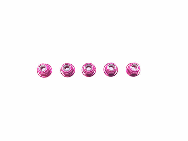 SGX-03FPK  4pcs 3㎜ Aluminum flange nylon nut(Pink)