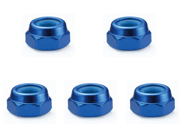 SGX-03UBY Aluminum thin nylon nut M3 (dark blue) 4pcs