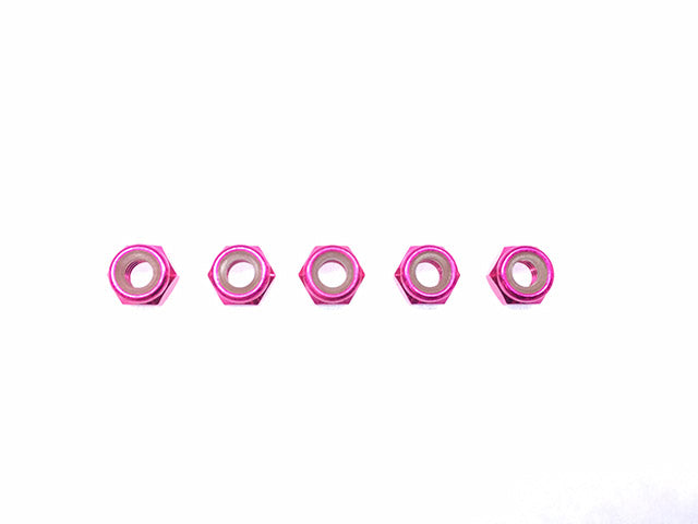 SGX-04FPK 4pcs 4㎜ Aluminum flange nylon nut(Pink)