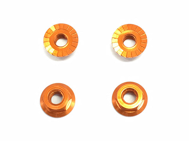 SGX-04SOR Aluminum cerate nut M4 orange 4 pcs.