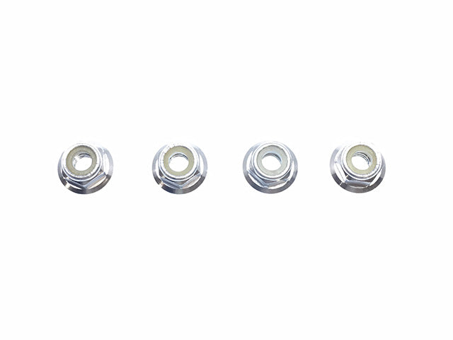 SGX-04UFS 4pcs M4 Aluminum Flange Lock nut thin type(Silver)