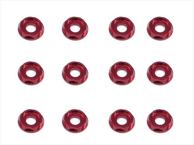 SGX-115R 10pcs Aluminum M3 dish washer for cap screw(red)