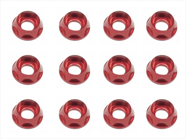 SGX-116R 10pcs Aluminum M4 dish washer for cap screw(red)