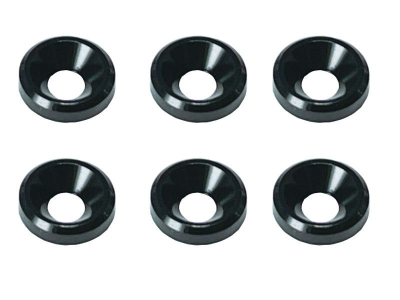 SGX-15BK M3 Aluminum Plate Washer Outer Diameter 8mm Black 6pcs