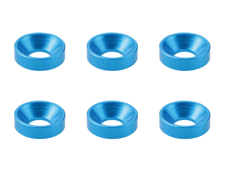 SGX-8TB 6pcs Aluminum M3 plate Washer TAMIYA Blue