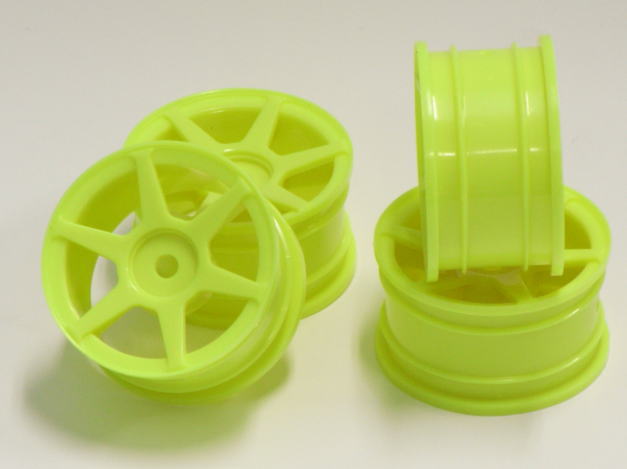 SPA-135 Mini 6 Spoke Wheels Yellow 4pcs