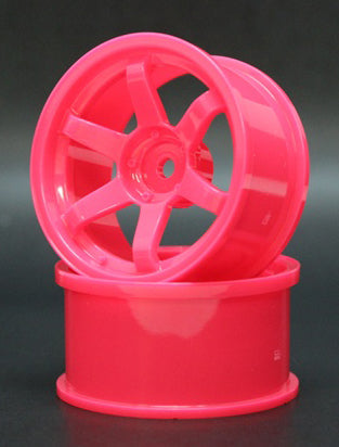 SPKV-007 6 Spoke Wheels KV Coated Pink Offset 5mm