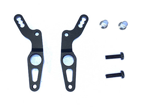 STD-17DBK Aluminum Steering crank (Tamiya TT-01R) Black