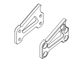 SVD-11FG  Aluminum Front Vertical Frame (Gold)