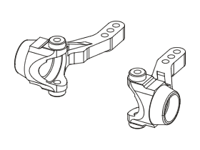 TA05-VDF Aluminium Knuckle (with extension) BLUE