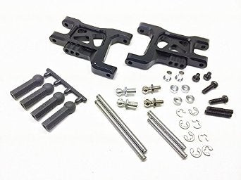 SWR-31RBK Wide Suspension Arm Set for Tamiya WR-02 Black