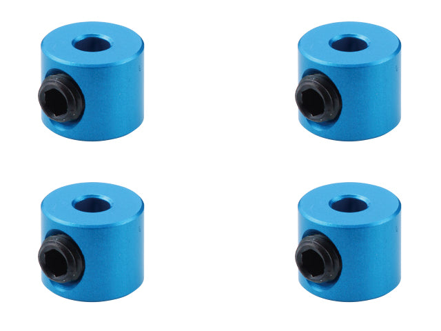 SGE-17TB 2㎜ Aluminum Linkage Stopper Tamiya Blue 4 pieces