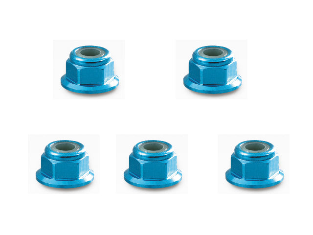 SGX-03FTB  3㎜ Aluminum flange nylon nut TAMIYA blue