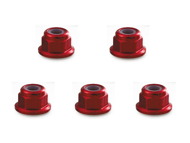 SGX-04FR 4㎜ Aluminum flange nylon nut Red