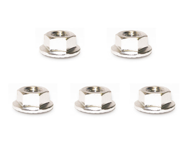 SGX-04SS Aluminum M4 Flanged Cerate Nut 4 pcs. (silver)