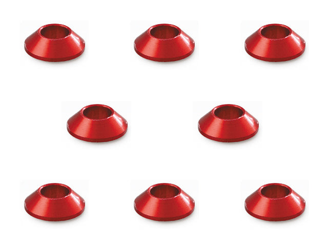 SGE-108R  6 Aluminum M3 taper Collars (red)