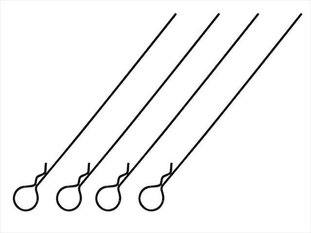 SGF-05BK Body Hook Pin Long L110 mm (head large) 4 pcs. black