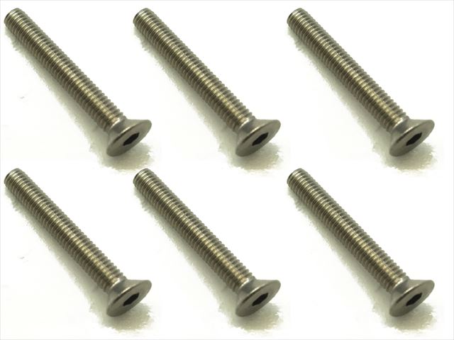 STR-322 Titanium hex Flat Head Screw 3×22 (6 pcs.)