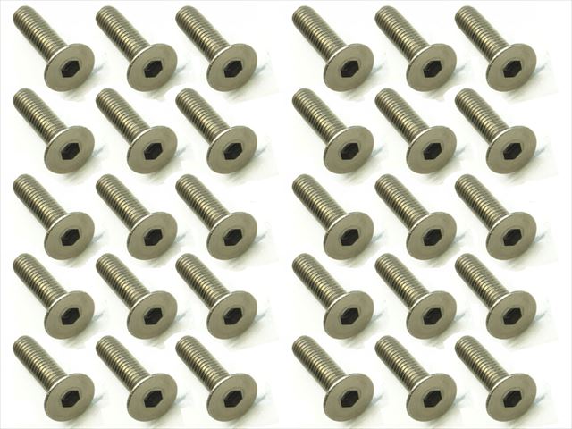 STR-3312 Titanium hex Flat Head Screw 3X12 (30 pcs.)