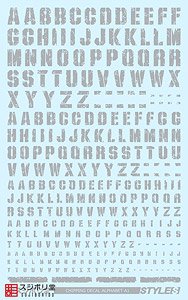 ST01-ALP-GR Chipping Decal Alphabet Gray