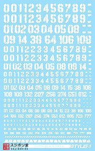 ST01-NUM-WH Chipping Decal Nunber White